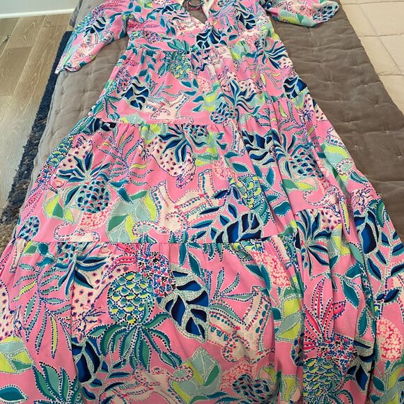 NWT Lilly Pulitzer Rease Maxi Dress - size 14 - Picture 2 of 6